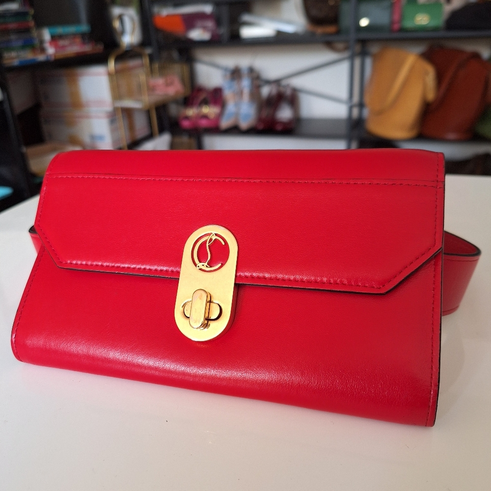 Christian Louboutin Leather Red Belt Bag